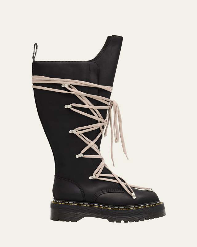 x Dr. Martens 1B60 Quad Sole Pentalace Leather Knee-High Boots